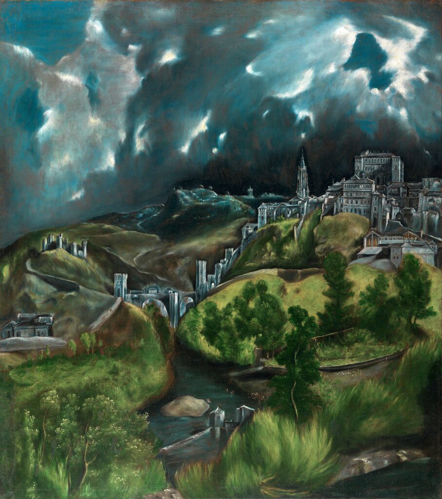 Vista de Toledo, de El Greco: la ciudad bajo un cielo de tormenta.